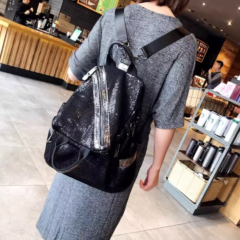 Luxury Bags Girls - Yeni kadın naylon Sequins sırt yüksek