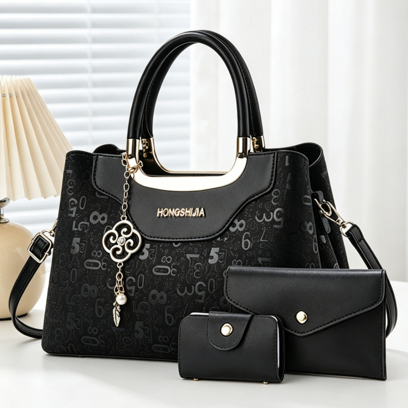 Luxury Bags For You - 3 Parçalı Moda Kadın Çanta Seti,