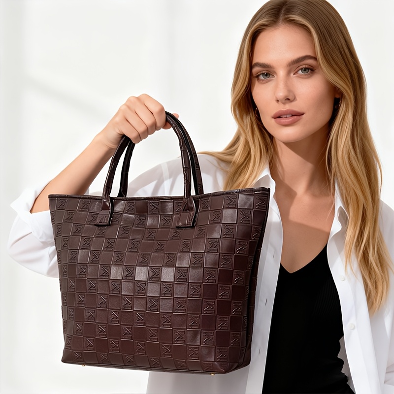 Luxury Quilted Bags - Hafif Lüks Koyu Kahverengi Kapitone Desenli