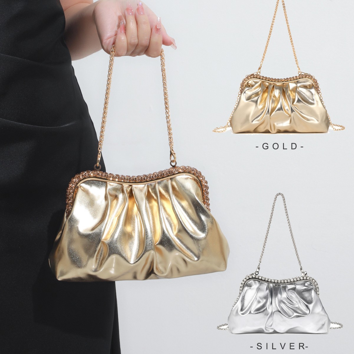 Luxury Bags Quiet - Premium sessiz lüks PU deri pileli