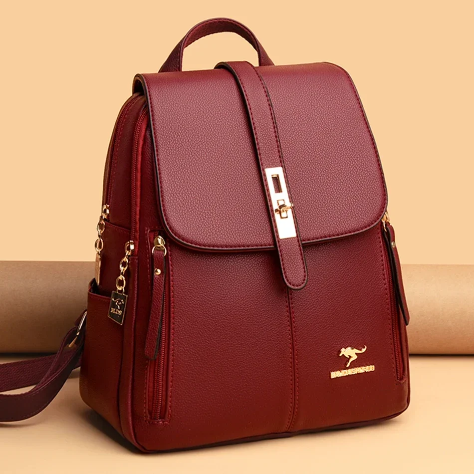 Luxury Bags Girls - Kadın Deri Büyük Kapasiteli Sırt Çantası