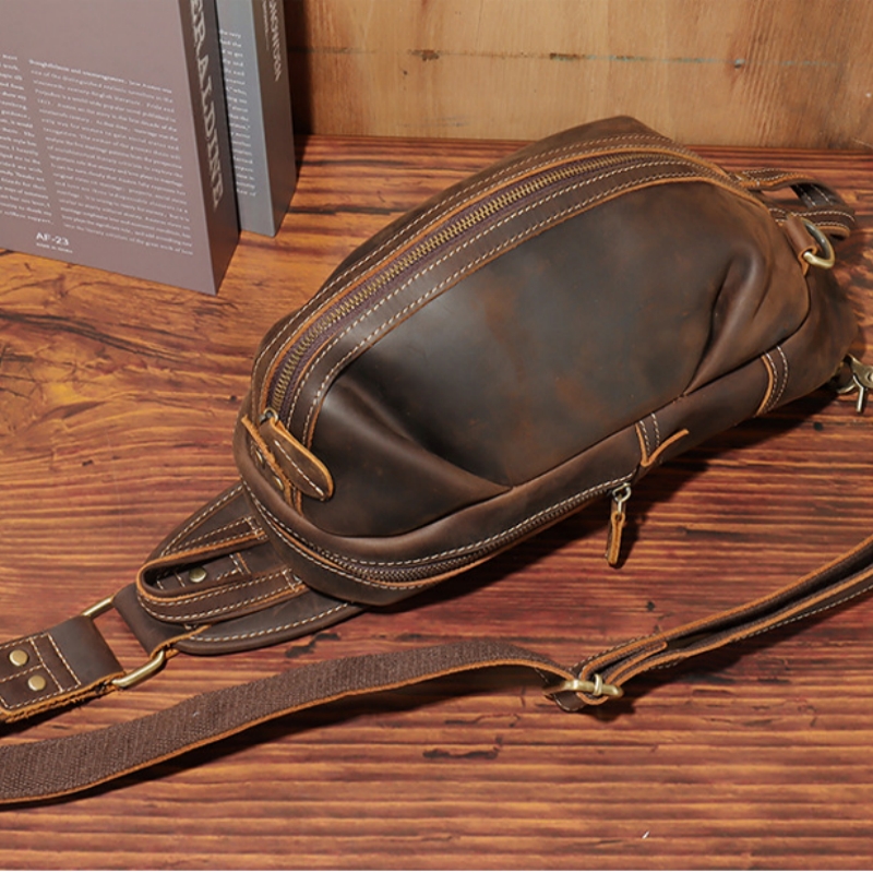 Luxury Bags Leather - Moda tasarım lüks erkek Sling göğüs