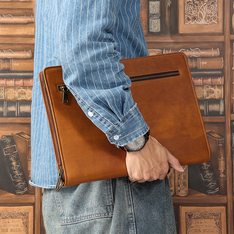 Luxury Bags Laptop - Çılgın at deri Ipad kılıfı 12.9