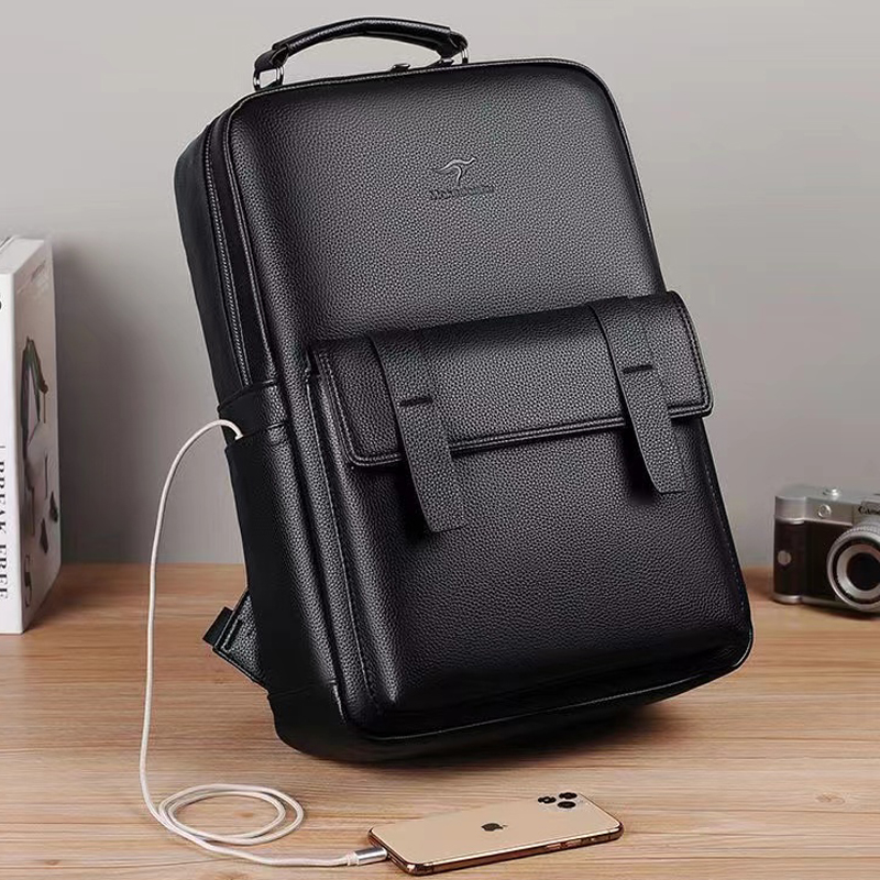 Luxury Bags Laptop - USB arayüzlü erkek lüks deri sırt