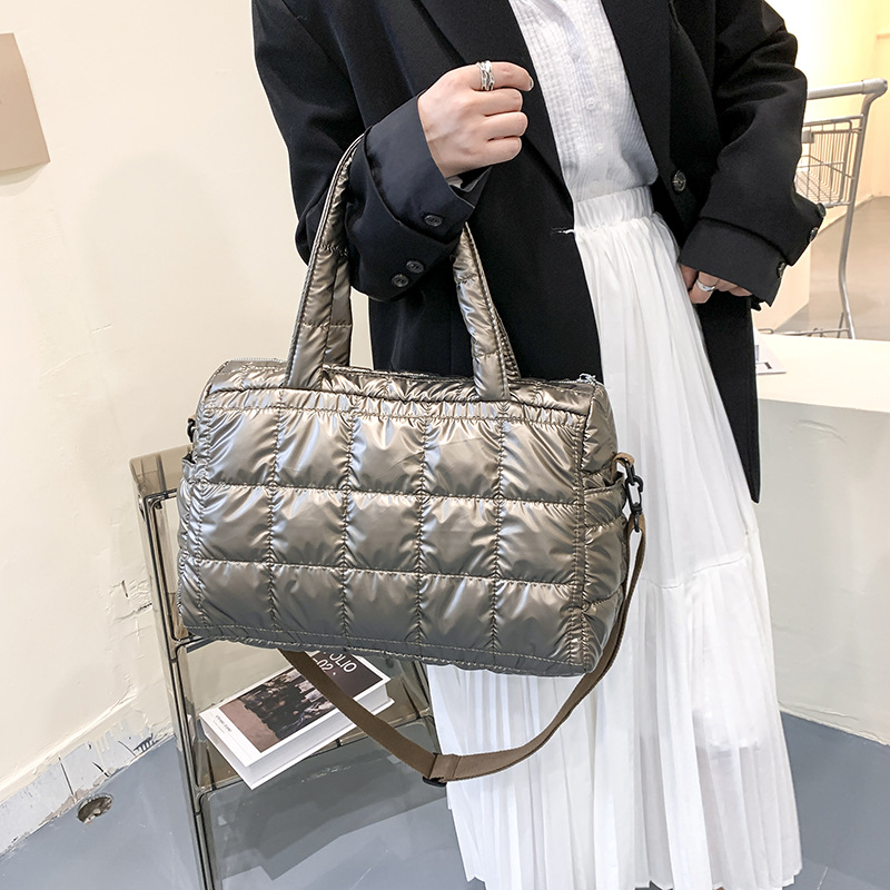 Kış uzay pamuk çanta Tote kapi - Luxury Quilted Bags incelemesi ve fiyatı