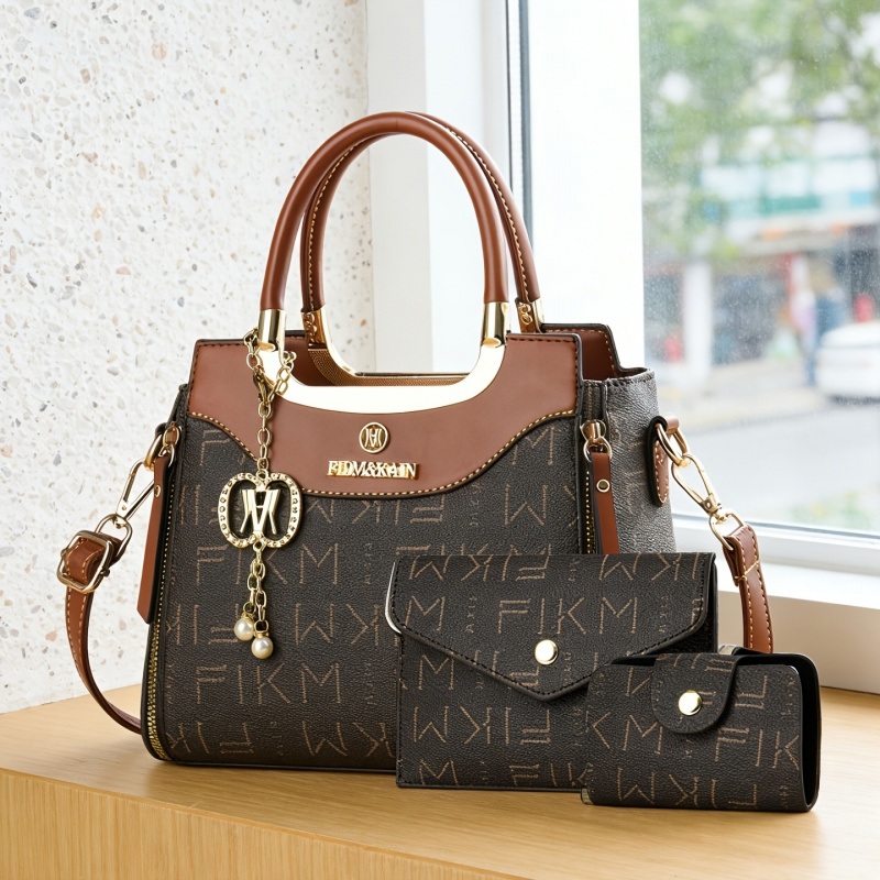 3 parçalı hafif lüks baskılı h - Luxury Bags For You incelemesi ve fiyatı