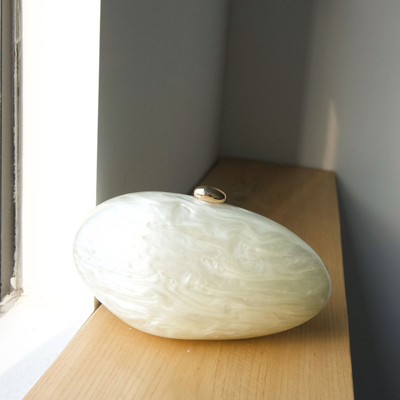 Oval Mermer Bej Kabuklu Akrili - Luxury Bags Girls incelemesi ve fiyatı