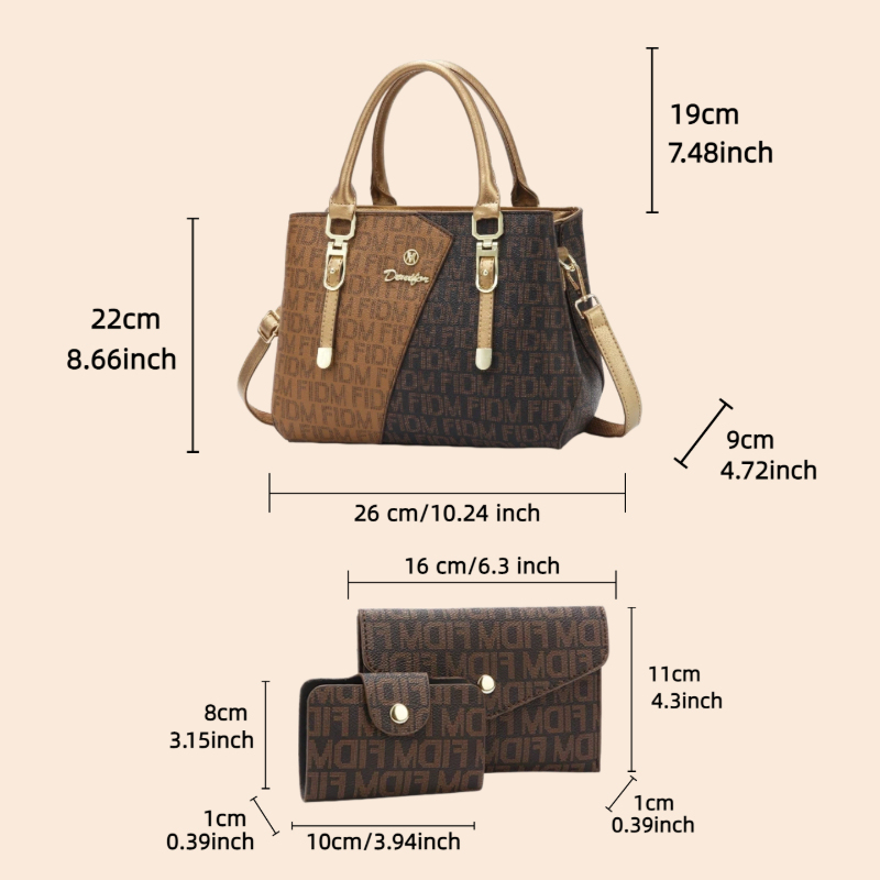 3 parçalı kadın çanta seti, lü - Luxury Bags For You incelemesi ve fiyatı