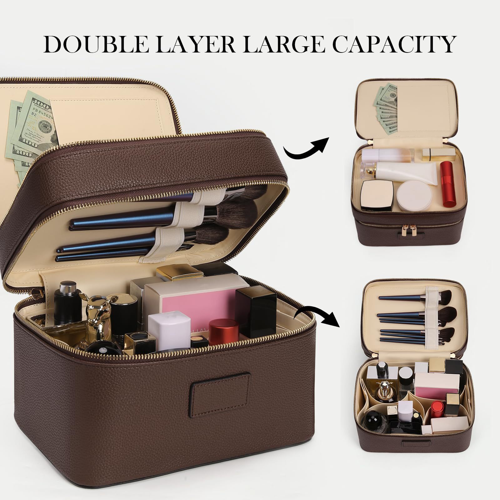 Büyük Kapasiteli Çift Katmanlı - Luxury Bags Leather incelemesi ve fiyatı
