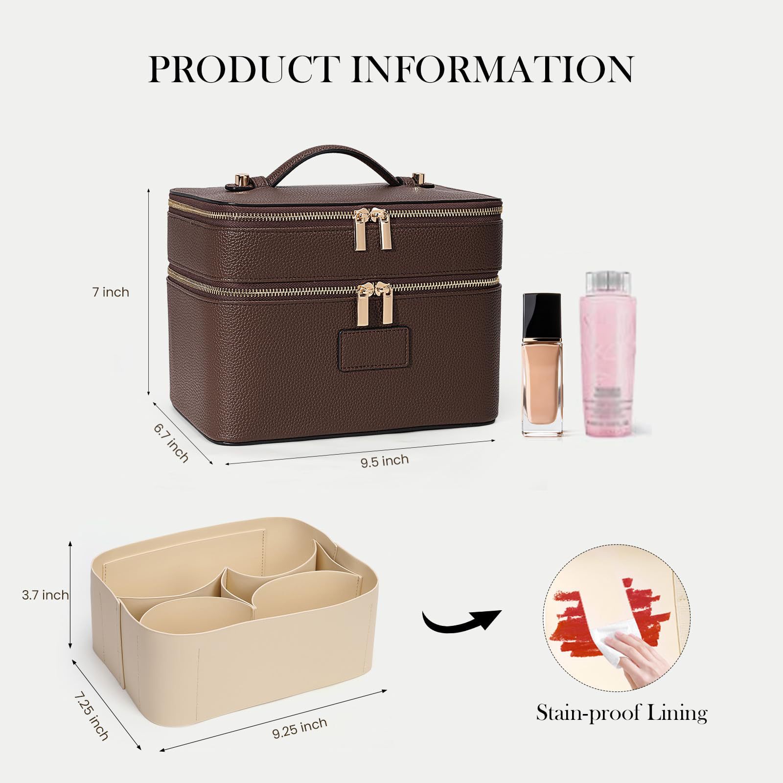 Büyük Kapasiteli Çift Katmanlı - Luxury Bags Leather incelemesi ve fiyatı