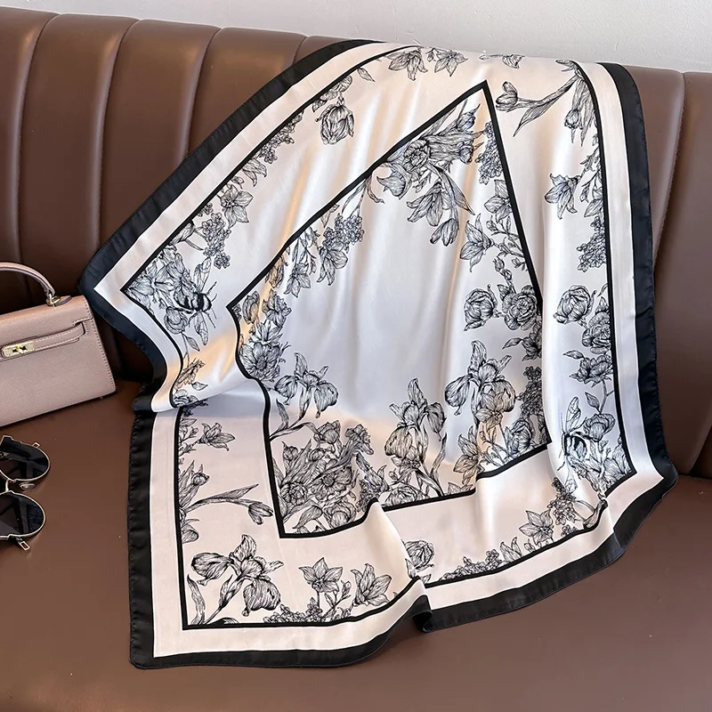 70*70cm lüks çiçek baskı ipek  - Discount Luxury Bags incelemesi ve fiyatı
