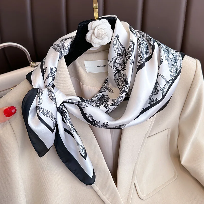 70*70cm lüks çiçek baskı ipek  - Discount Luxury Bags incelemesi ve fiyatı